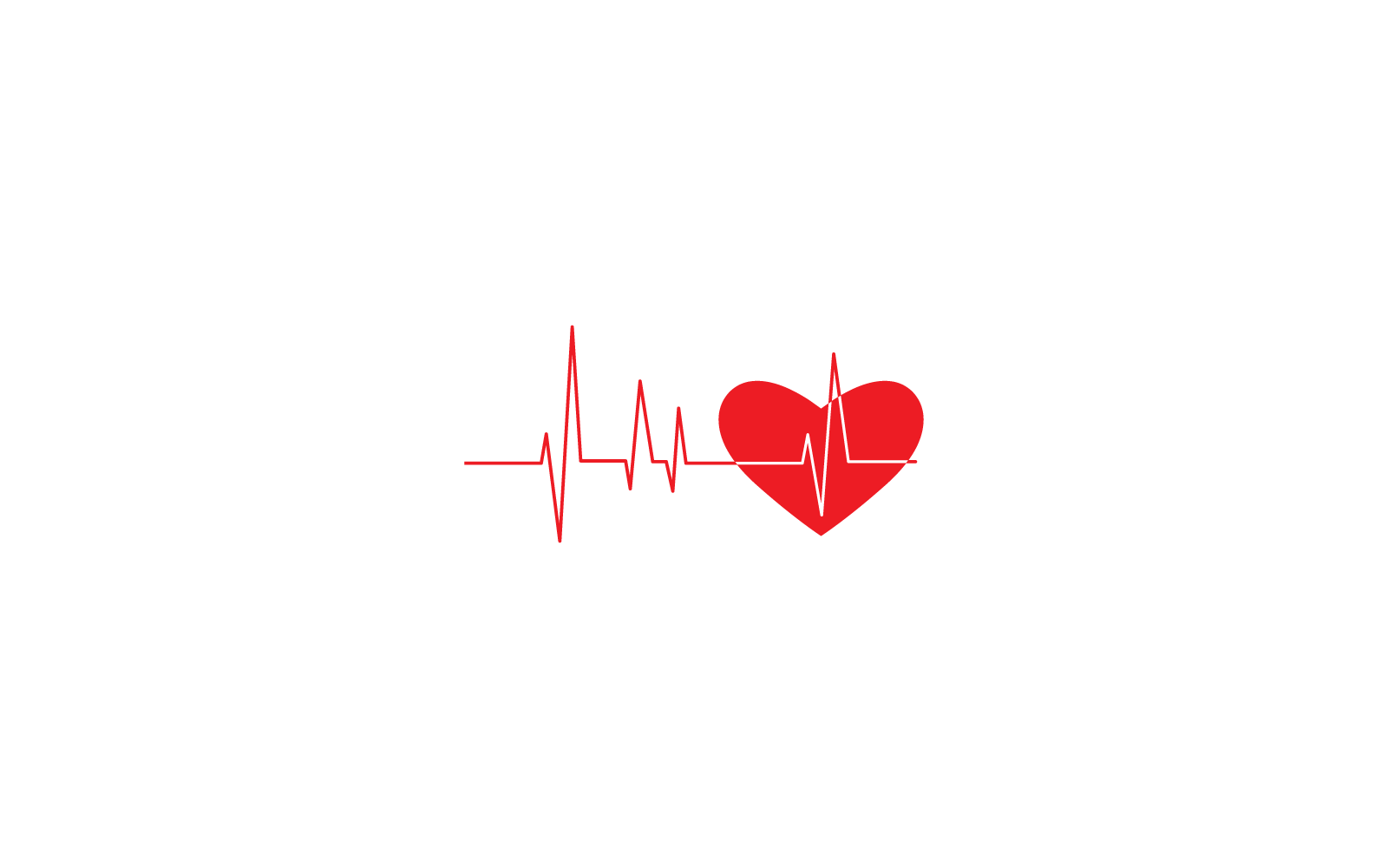 Plantilla de ilustración vectorial de línea de pulso de diseño plano