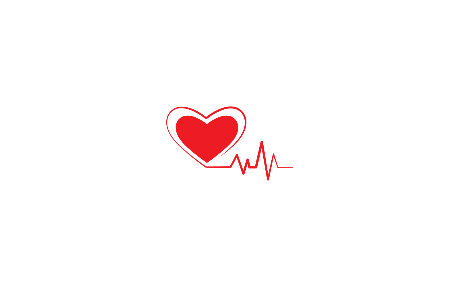 Plantilla de ilustración vectorial del logotipo de línea de pulso