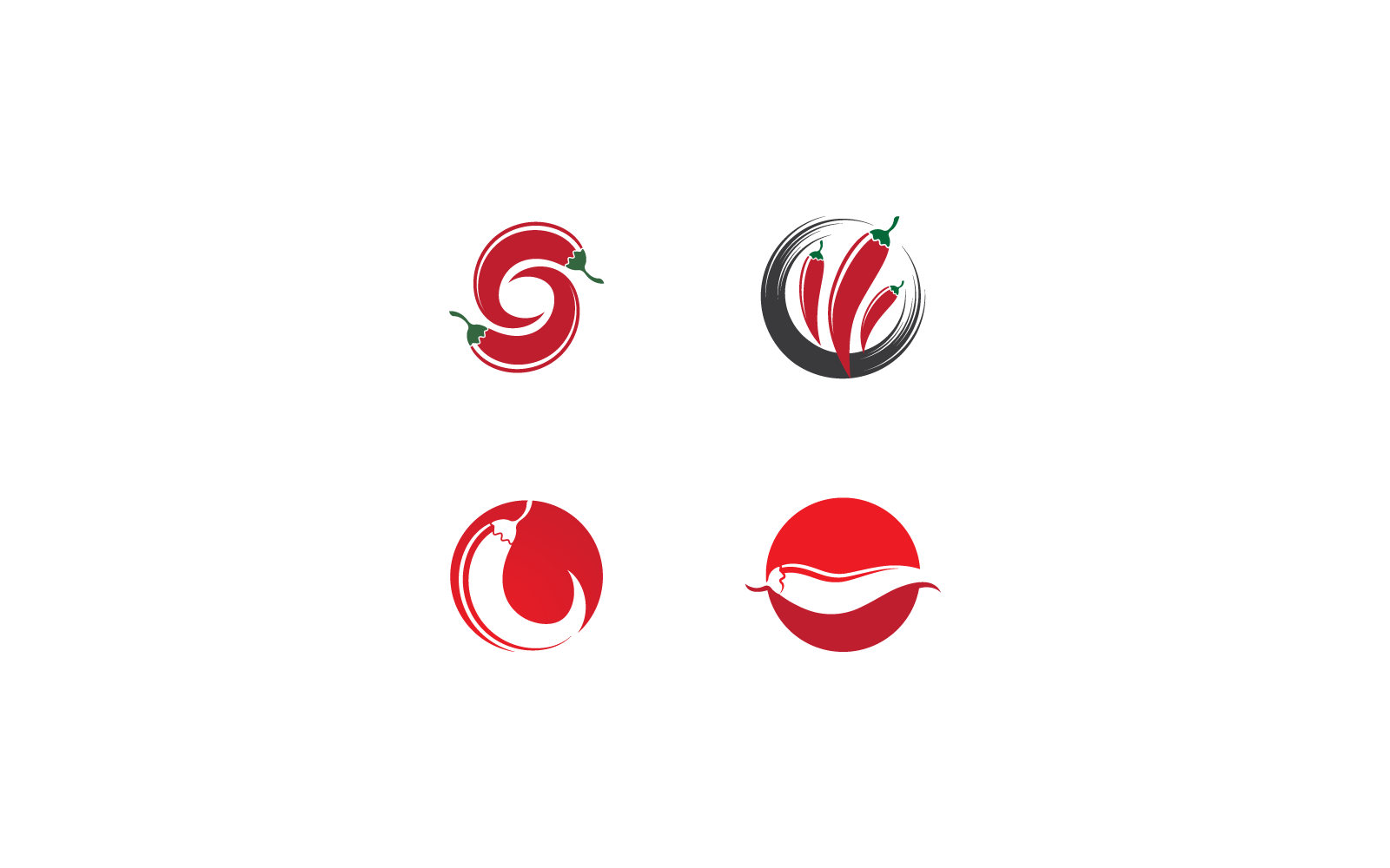 Plantilla de logotipo de diseño vectorial con icono de chile