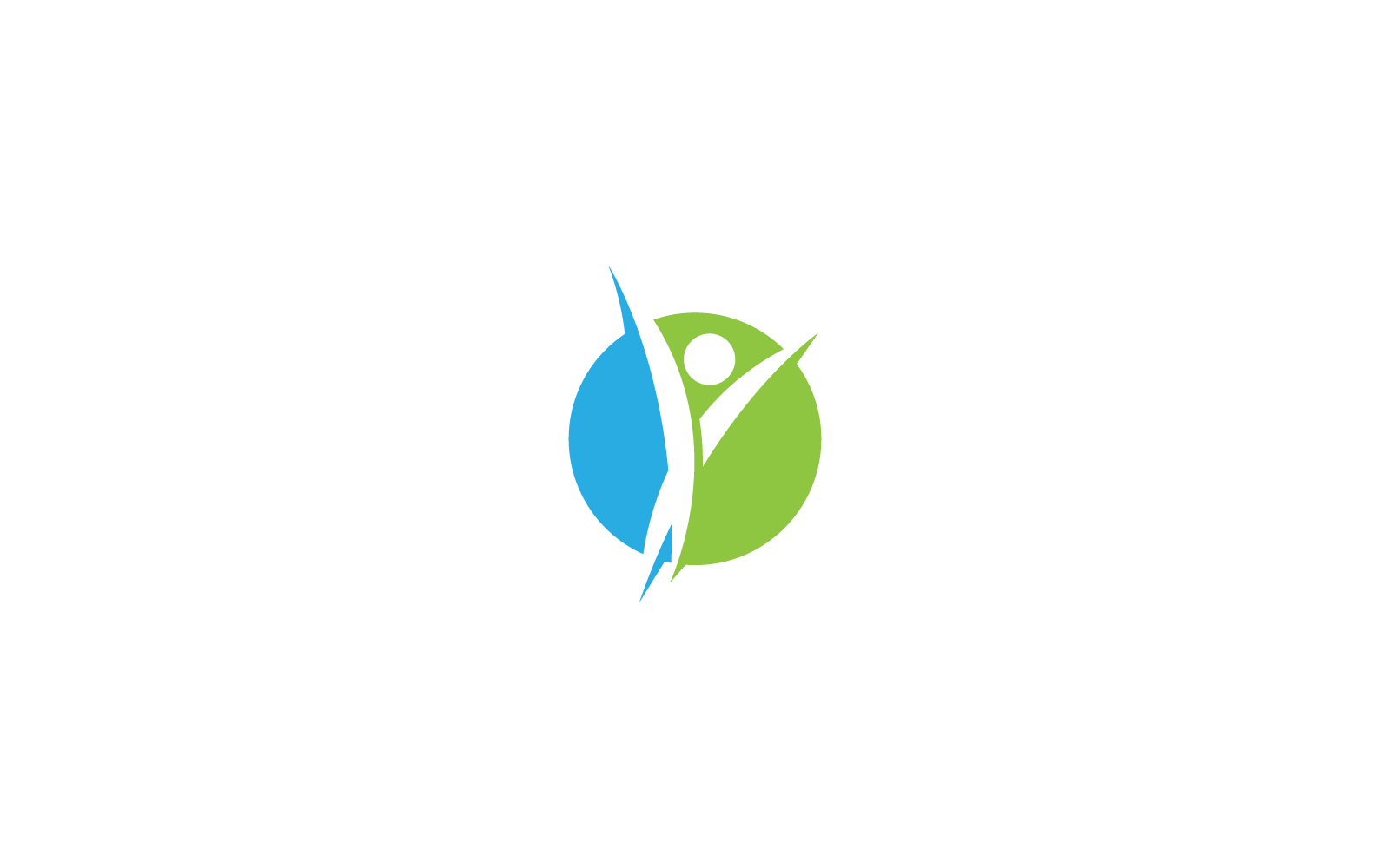 Plantilla de logotipo de personas de vida sana, diseño plano, icono vectorial