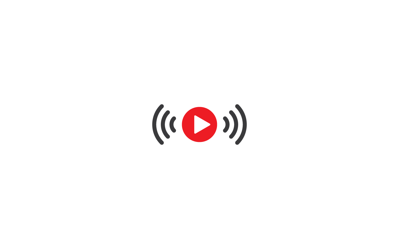 Plantilla de vector de icono de logotipo de diseño de juego de transmisión en vivo