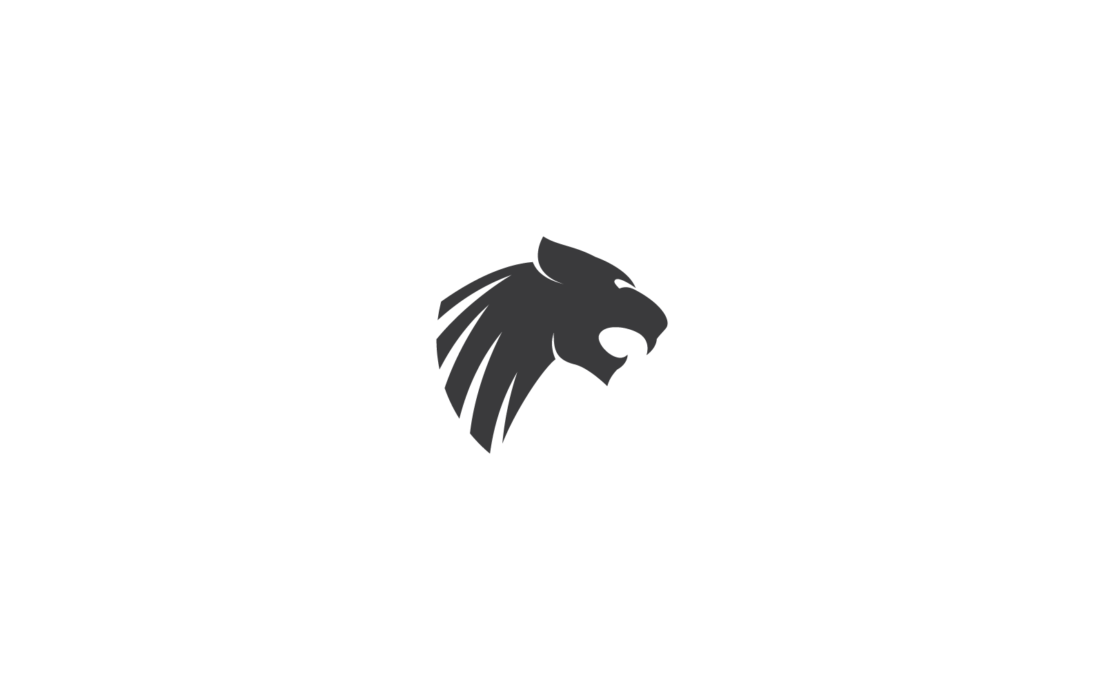 Puma, Panther, Tiger oder Leopard Logo flaches Design Vektor-Illustration Vorlage