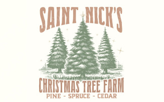 Christmas Tree Farm PNG Sublimation Digital Design, Vintage Xmas PNG, Boho Christmas PNG, Retro