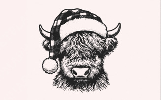 Highland Cow Christmas png, Christmas Cow png, Christmas design png, Western Christmas, Christmas