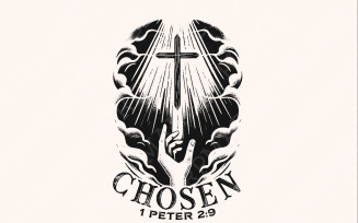 Chosen PNG, Christian png, Religious png, Faith png, God png, Cross png, Bible Verse, Easter,
