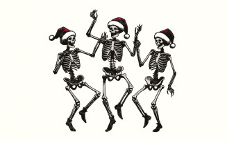 Dancing Skeleton Christmas PNG, Christmas Skeleton Dance PNG, Funny Christmas PNG, Skeleton