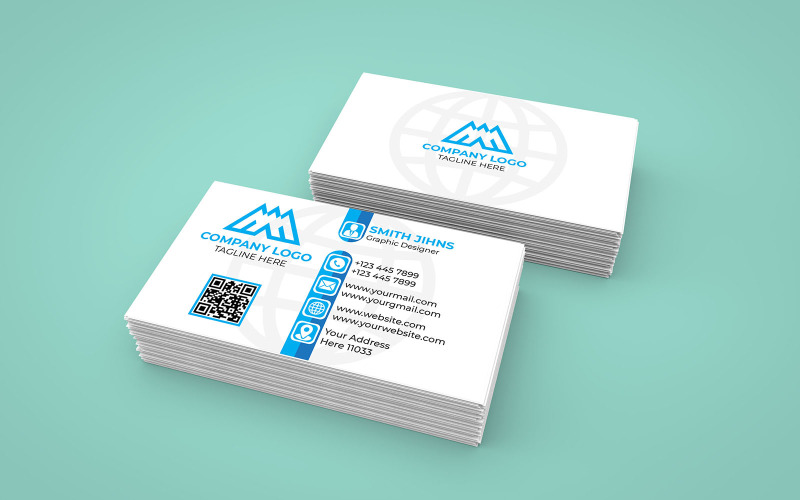 Minimal Individual Business Card Design Corporate Identity