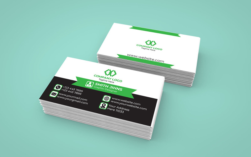 Creative professional business card template (V-01) Corporate Identity
