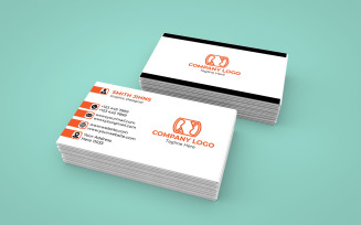 Modern Business Card Template Design - (Orange)
