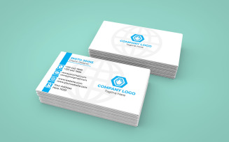 Modern Business Card Template Design - (Sky Color)