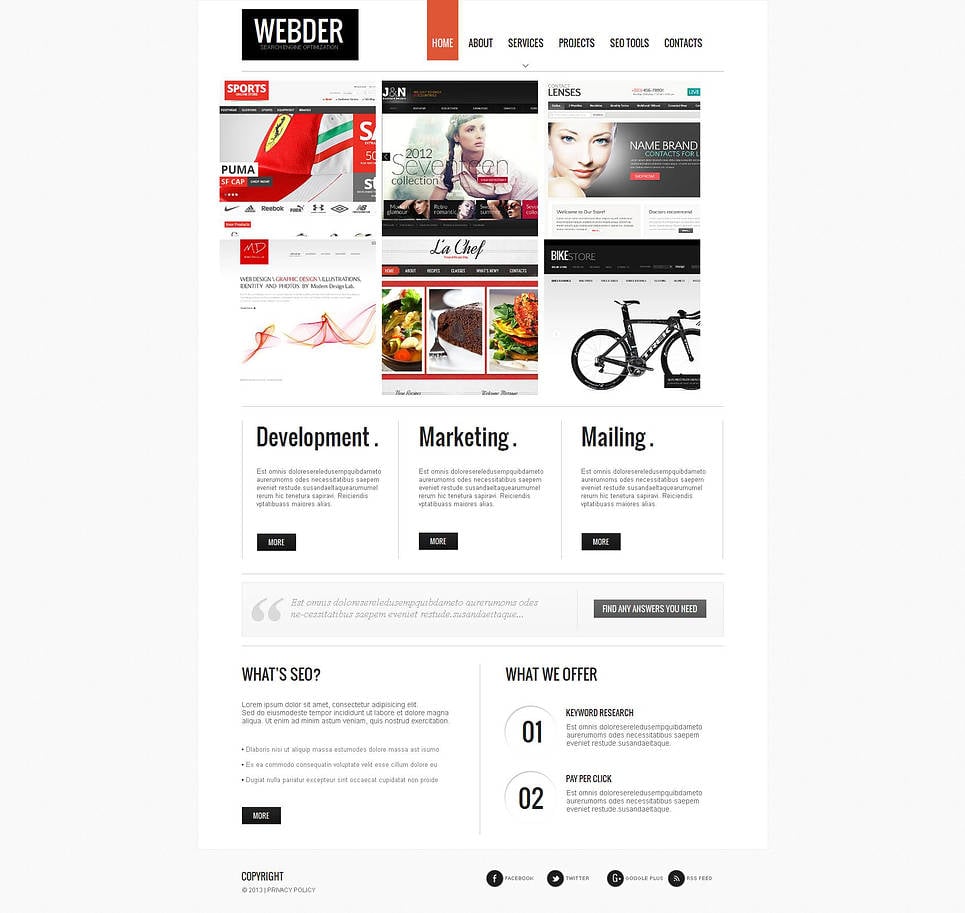 Business Website Template For Search Engine Optimization Companies Motocms Search Engine Website Template