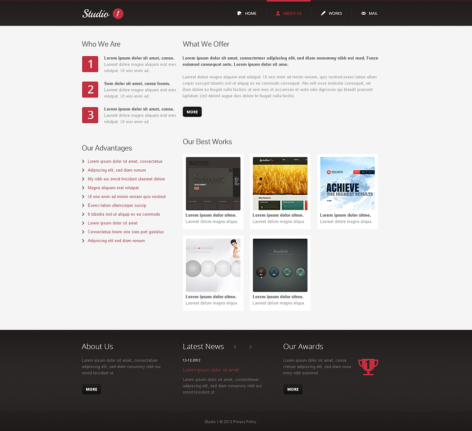 Design Studio Responsive Website Template 45997 by WT