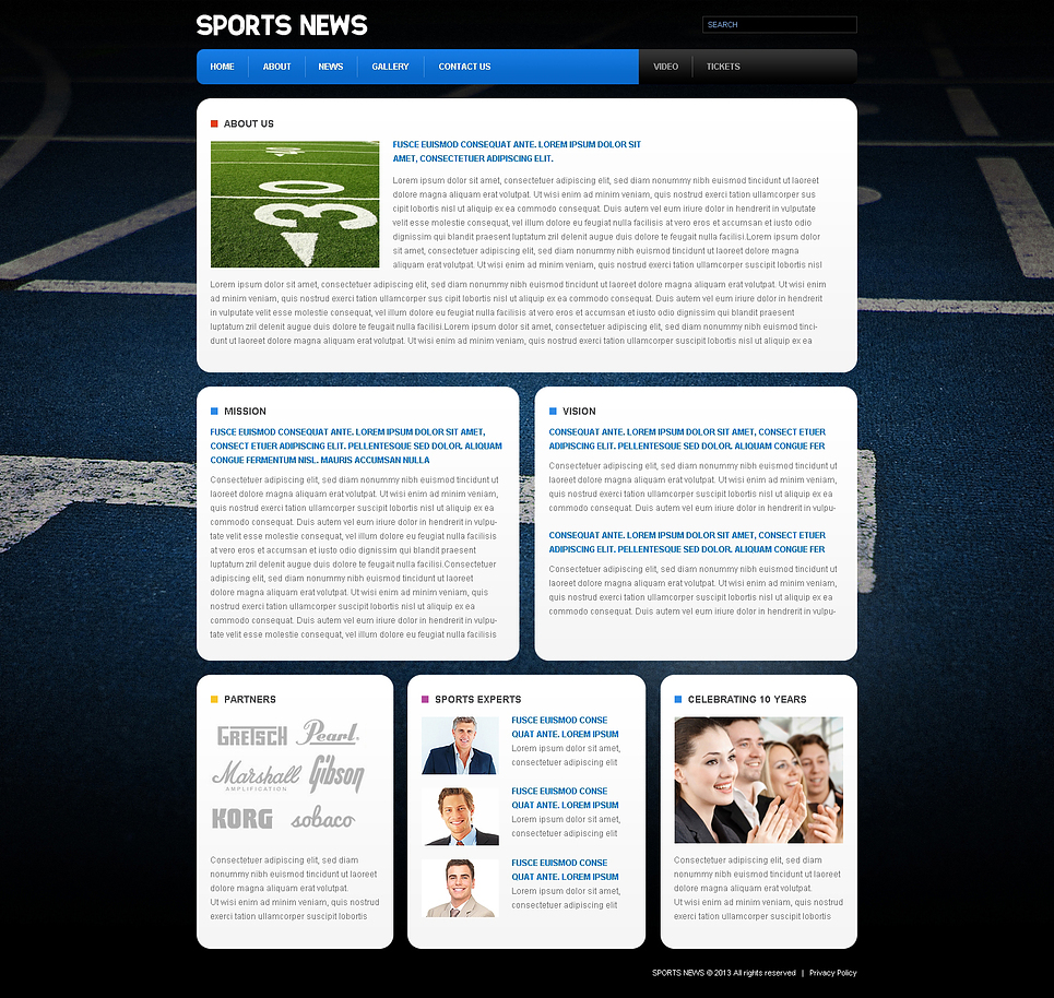 Sports News Responsive Website Template #45998 by WT - Website Templates