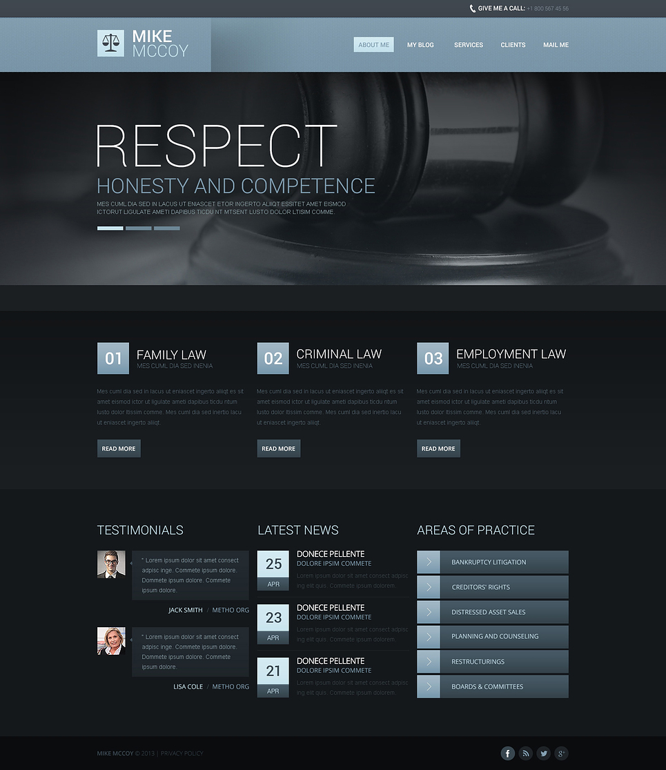 Atmospheric Law Firm Drupal Template New Screenshots BIG