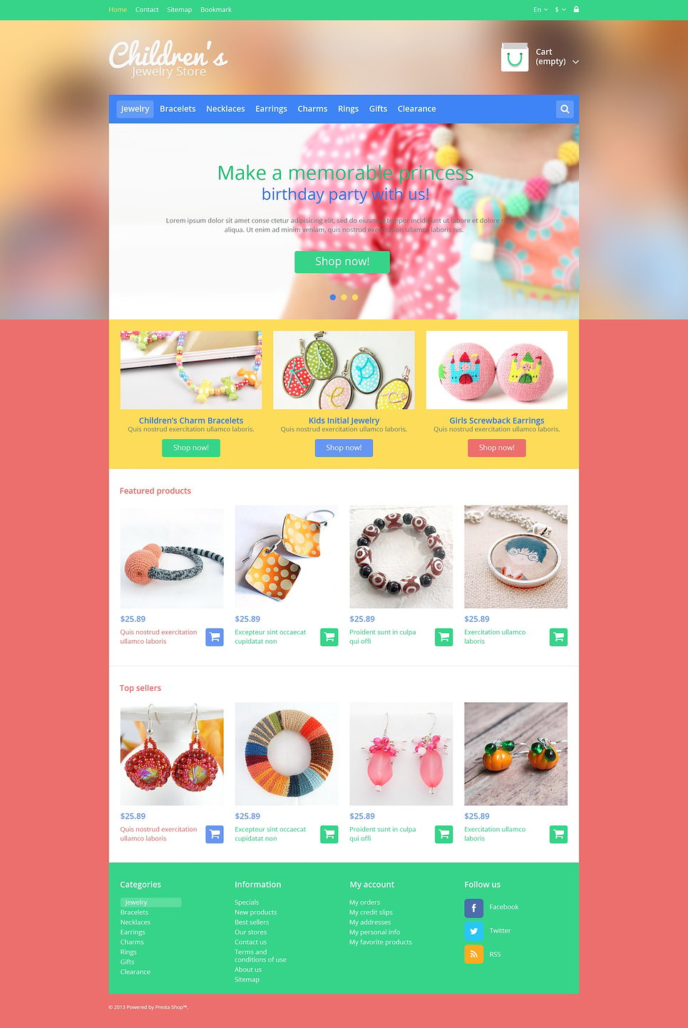 Children's Jewelry Store PrestaShop Theme New Screenshots BIG