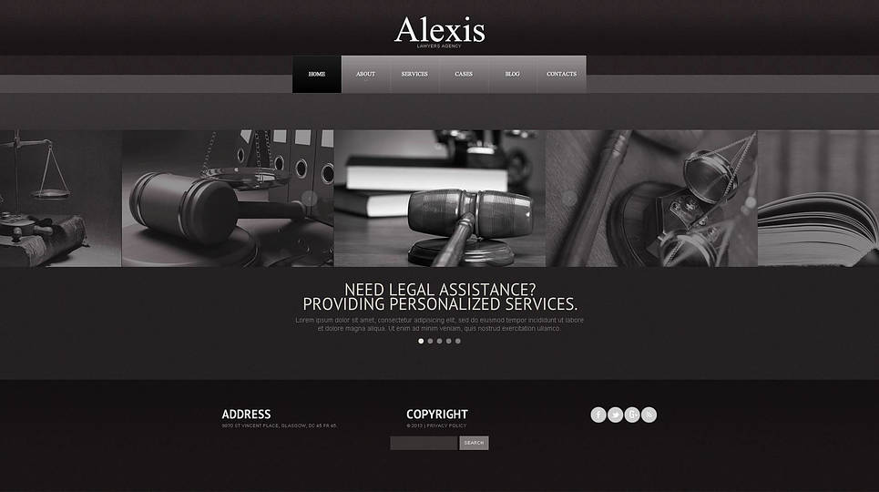 Law Firm Flash CMS Template New Screenshots BIG