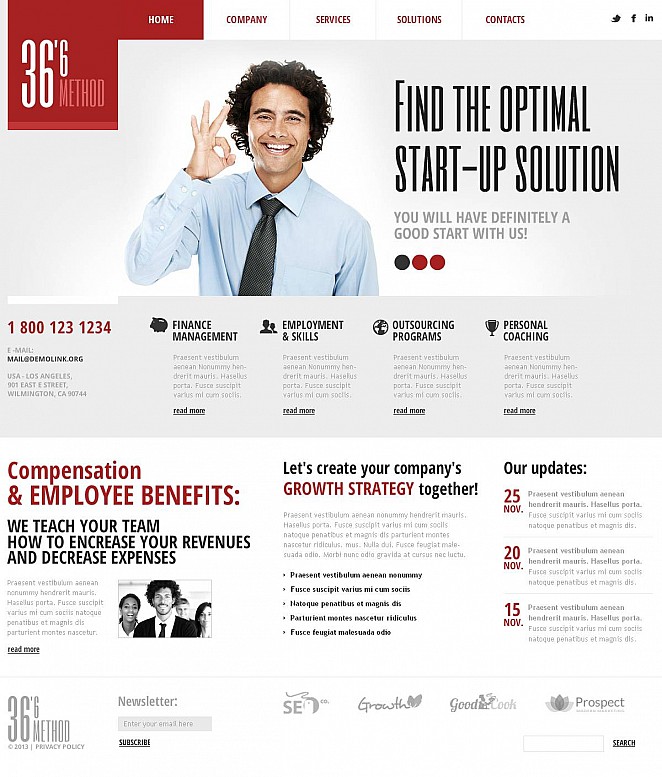 Management Company Flash CMS Template New Screenshots BIG