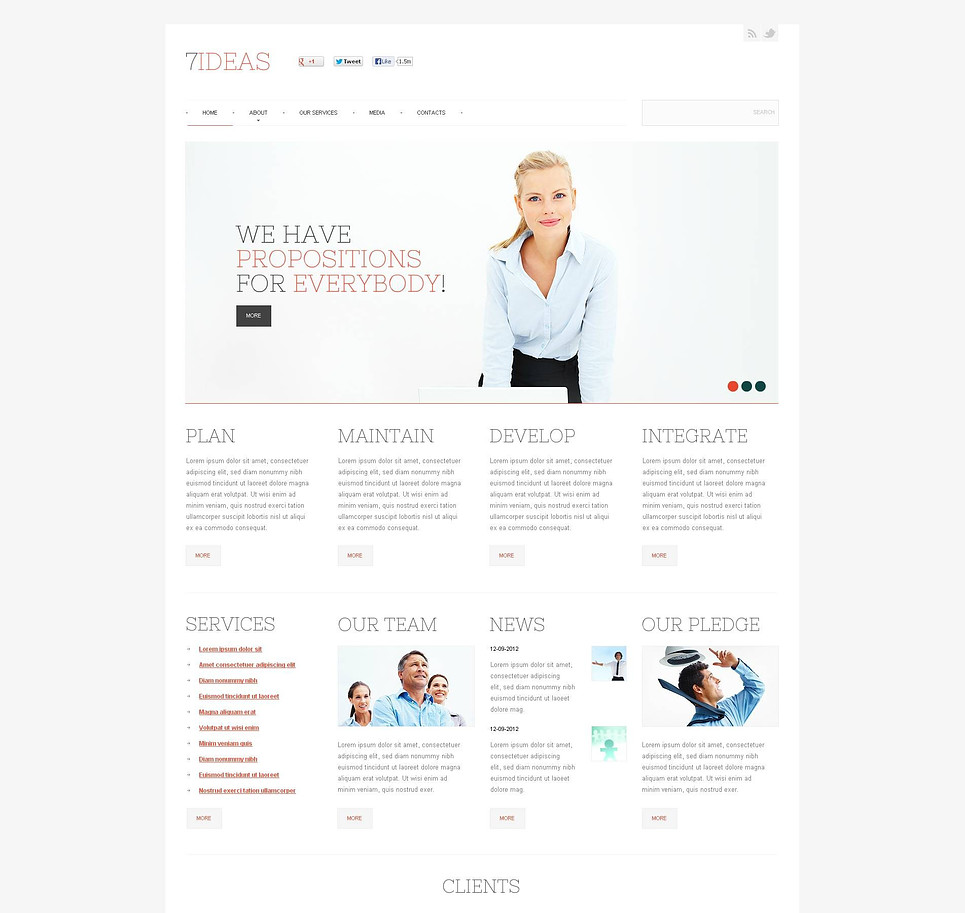 Management Company Flash CMS Template New Screenshots BIG