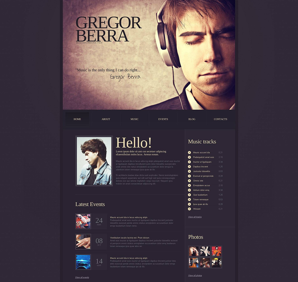 Singer Flash CMS Template New Screenshots BIG