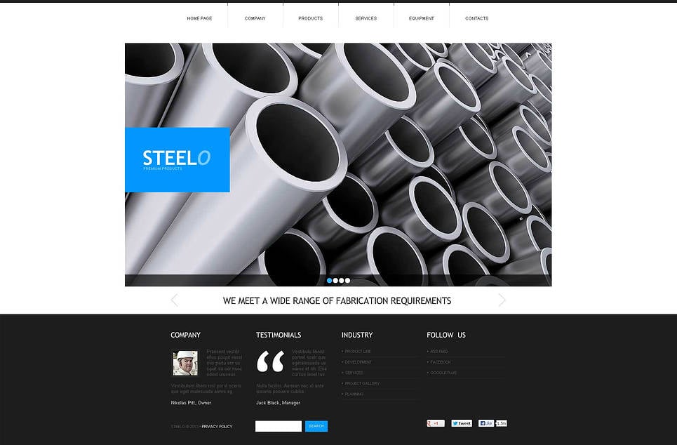 Steelworks Flash CMS Template New Screenshots BIG
