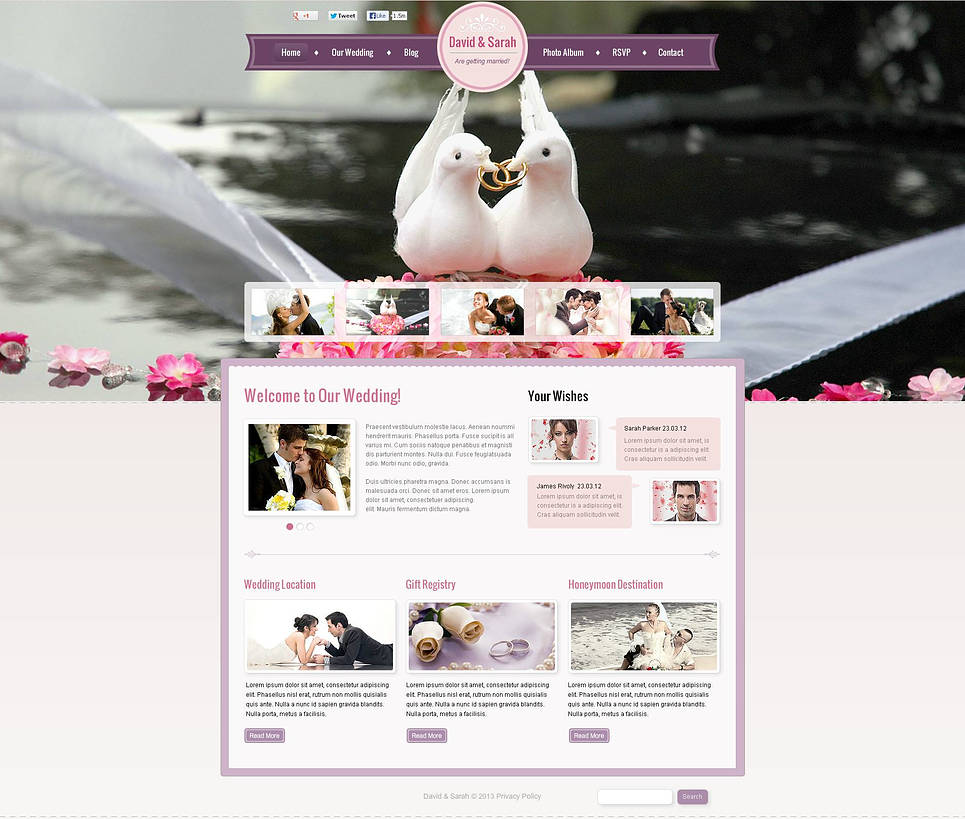 Wedding Album Flash CMS Template New Screenshots BIG