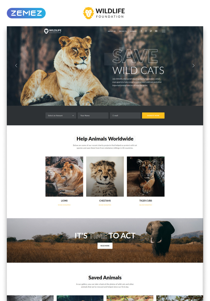 Live demo for WildLife Wild Life Multipage Creative HTML site