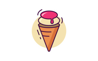 Ice Cream logo vector frozen ice cupcake 2