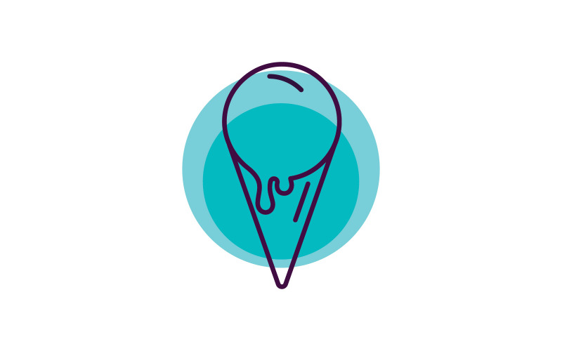 Ice Cream logo vector frozen ice cupcake 4 Logo Template