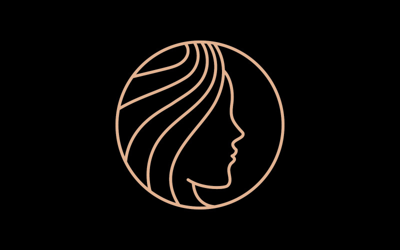 Woman hair salon logo design luxury Vector V1 Logo Template