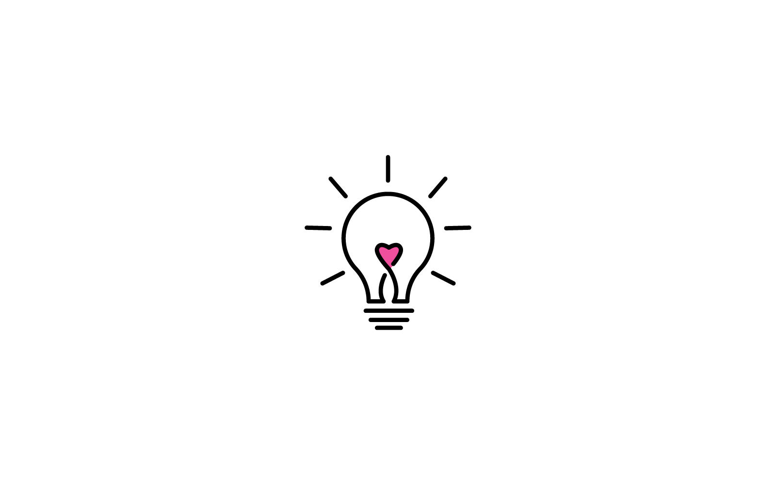 Logo-Vektorvorlage für die Liebesbirnentechnologie