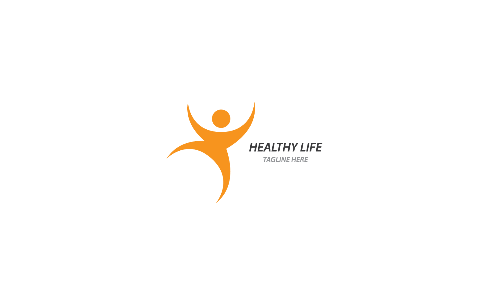 Plantilla de icono de diseño plano del logotipo de Healthy Life People