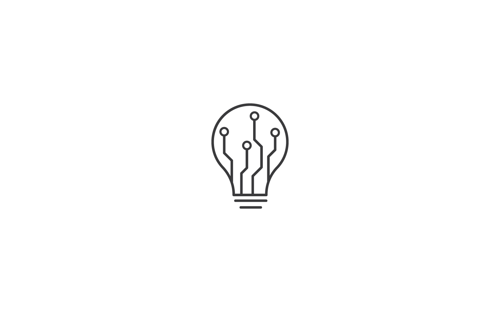 Plantilla de ilustración vectorial del logotipo de la bombilla, diseño plano