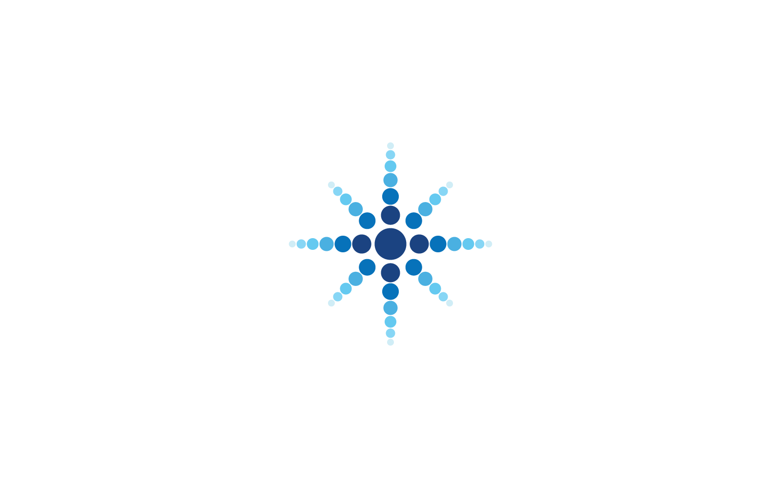 Plantilla de vector de icono de logotipo empresarial abstracto con puntos circulares