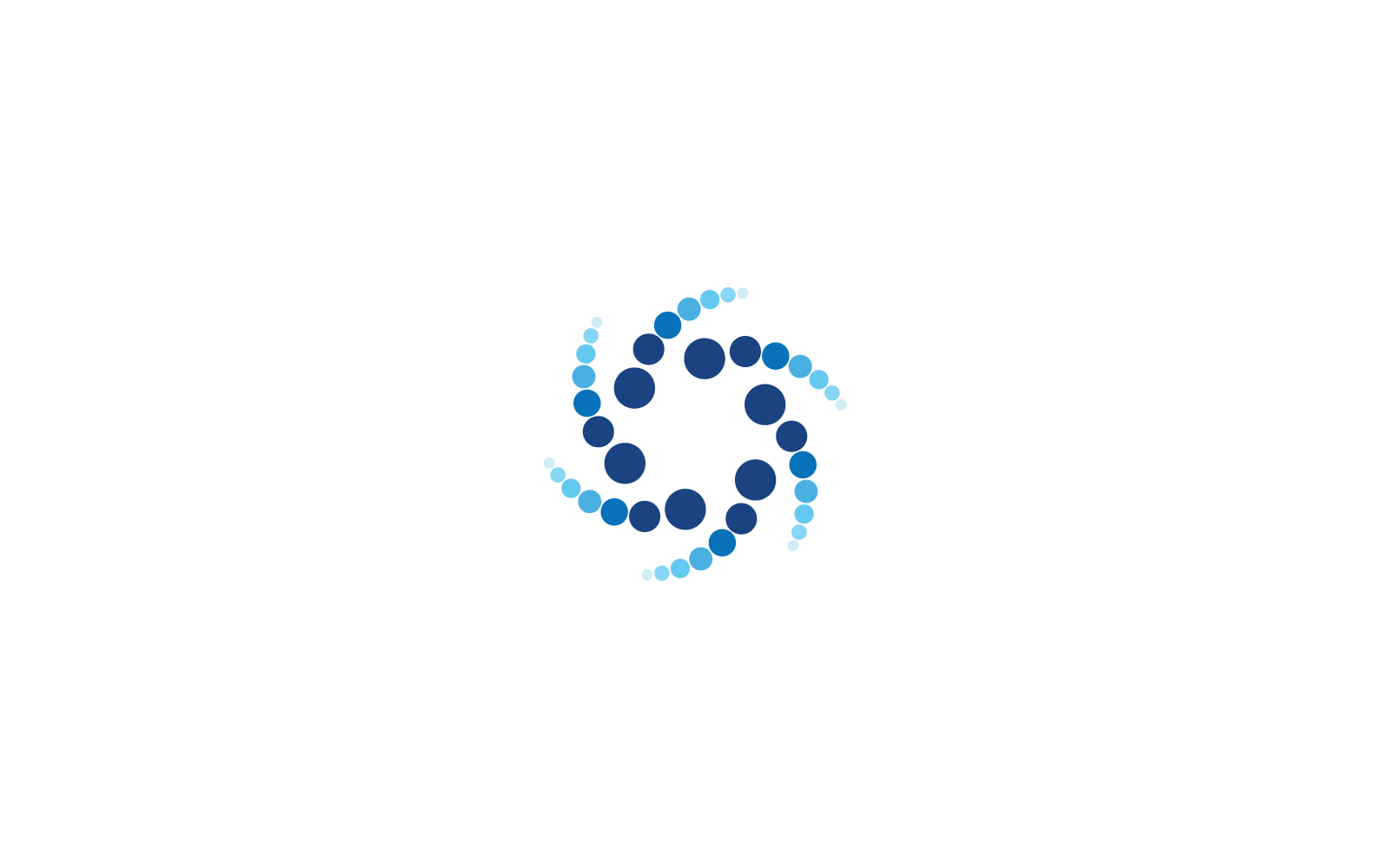 Plantilla de vector de logotipo de ilustración empresarial abstracta con puntos circulares