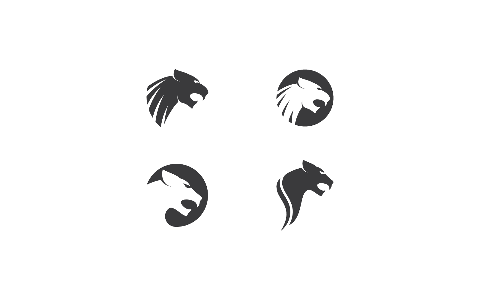 Puma,panther,tiger or leopard Logo design illustration vector