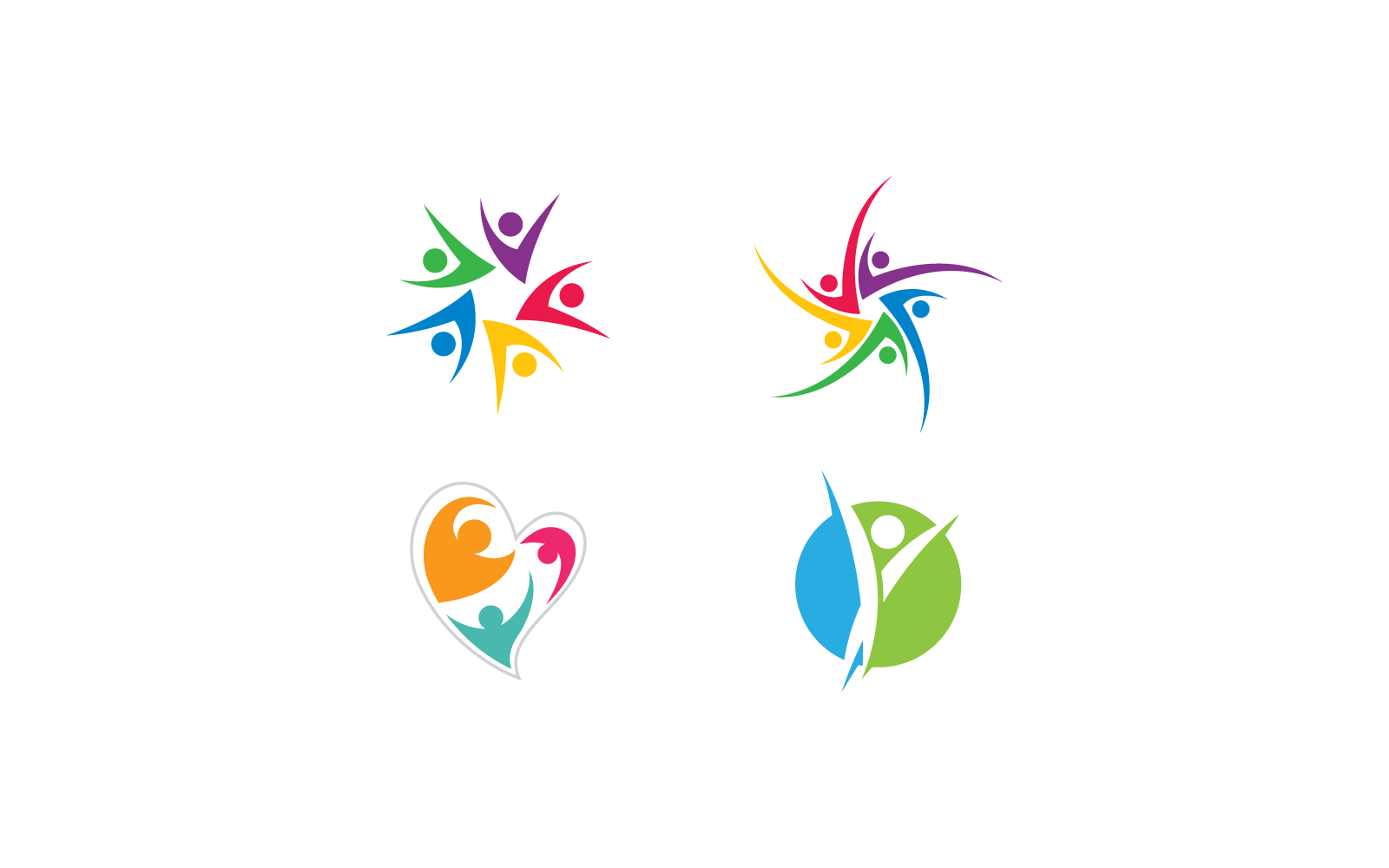Topluluk, ağ ve sosyal şablon logo vektörü