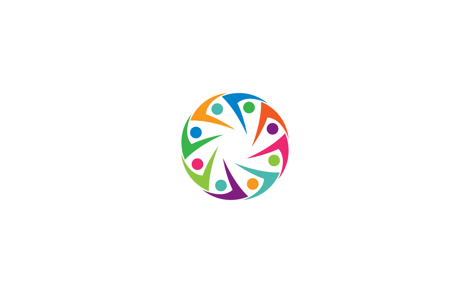 Vorlage für Community-, Netzwerk- und soziale Vektorlogosymbole