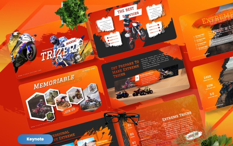 Trizera - Extreme Sport Keynote Templates