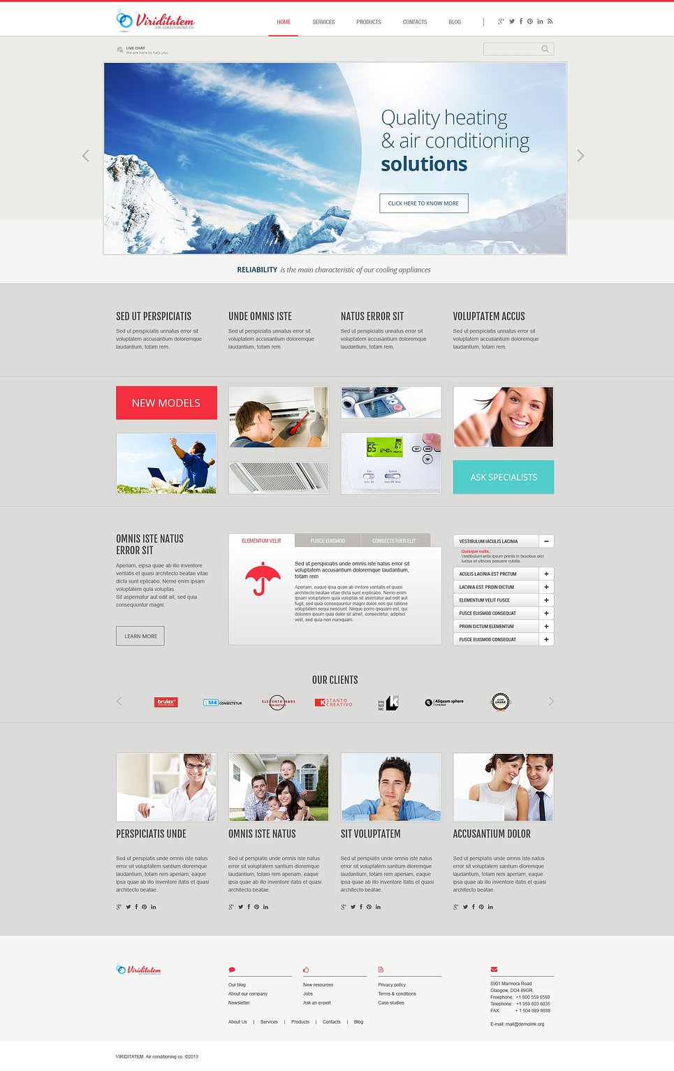 Air Conditioning Company WordPress Theme New Screenshots BIG