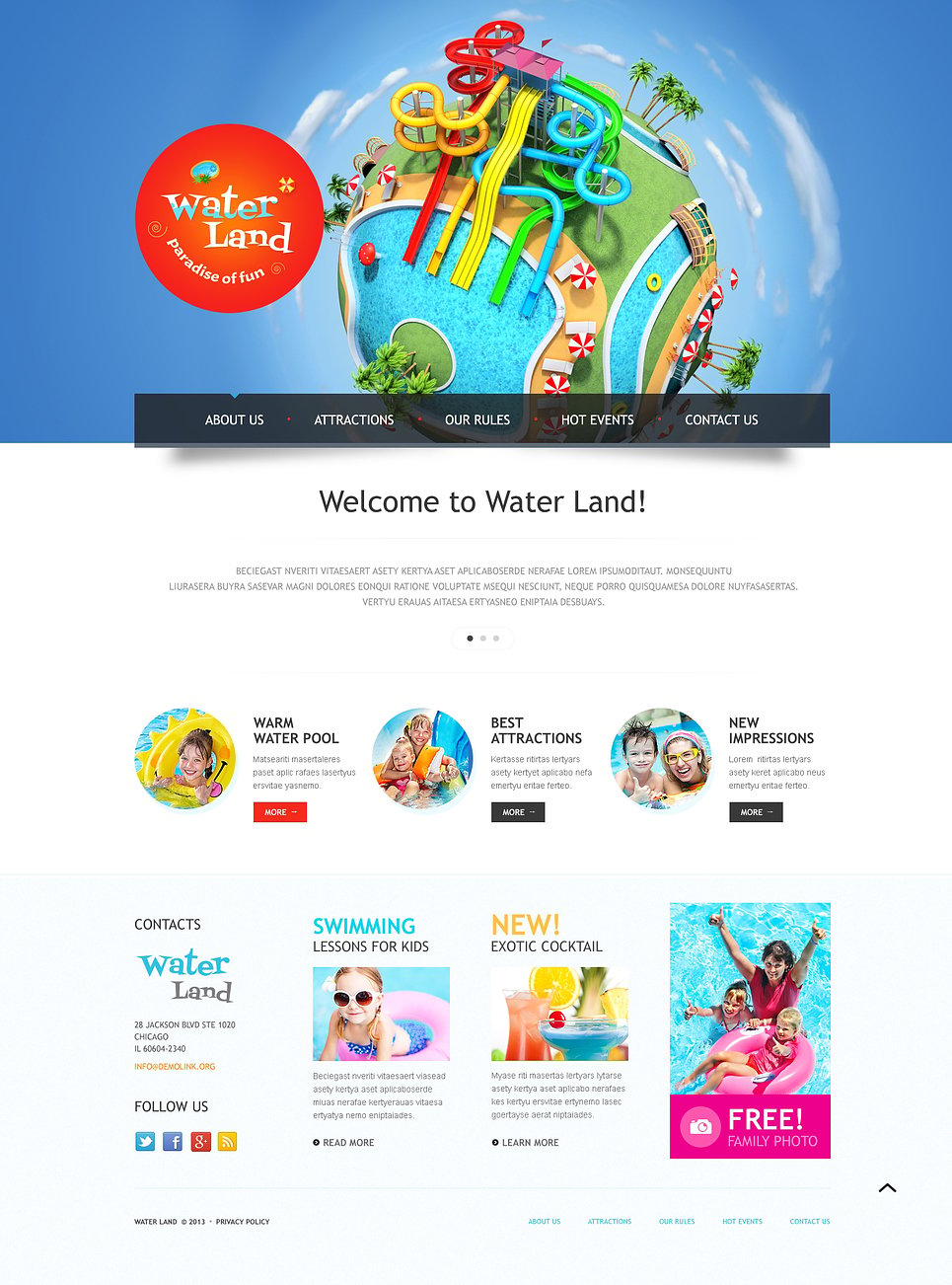 Amusement Park Responsive Website Template New Screenshots BIG