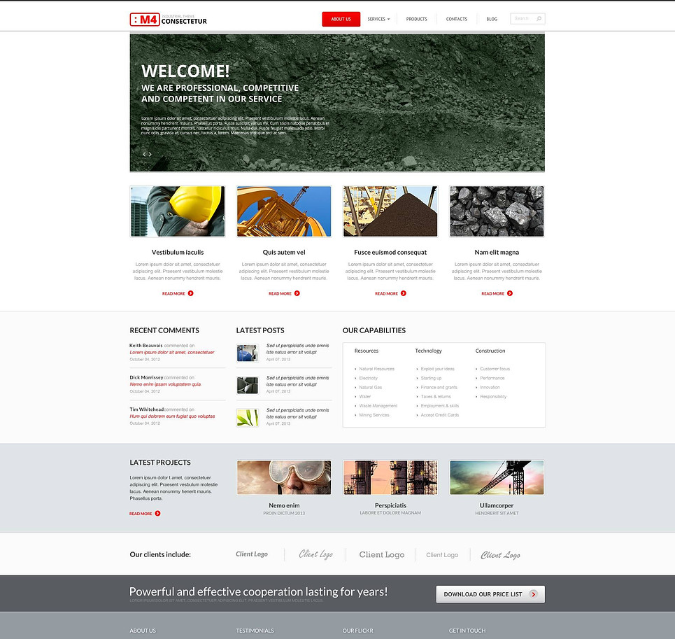 Industrial Flash CMS Template New Screenshots BIG