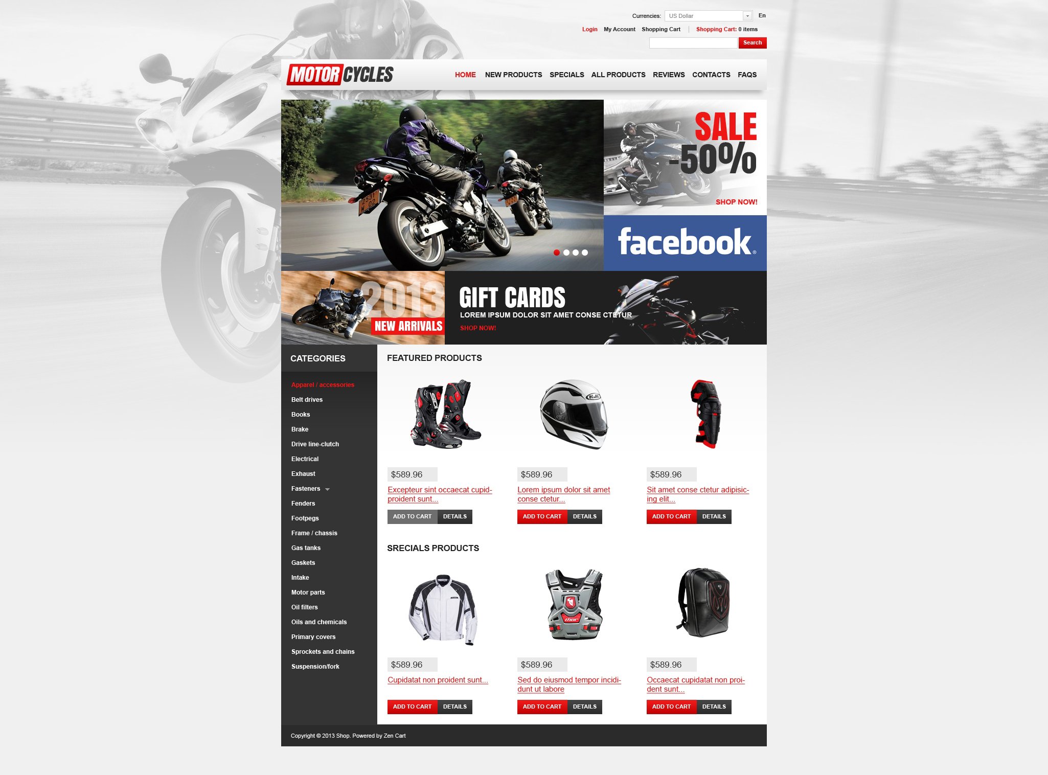 motorcycles zen cart templates templatemonster motorcycle templates