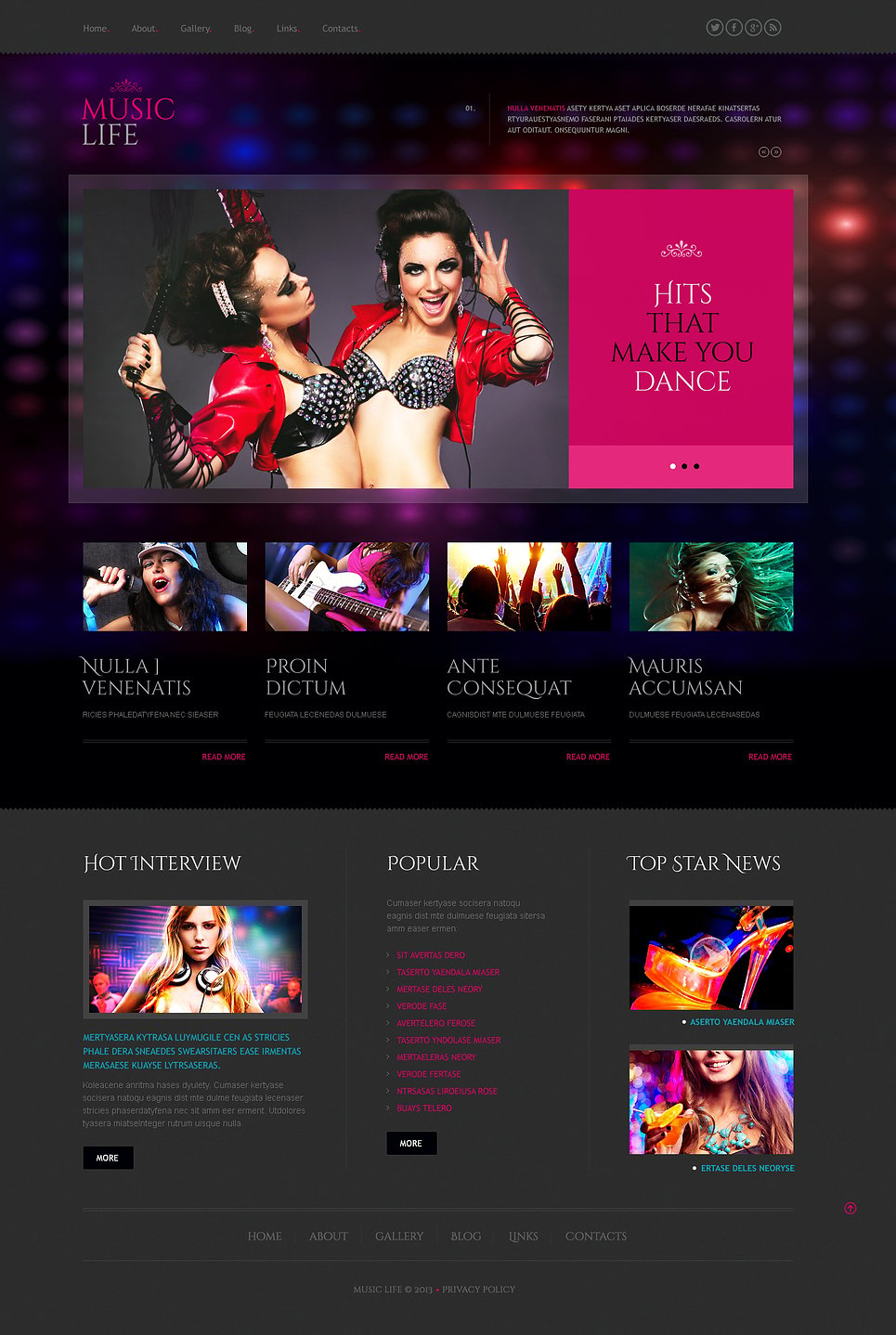 Night Club Responsive WordPress Theme New Screenshots BIG