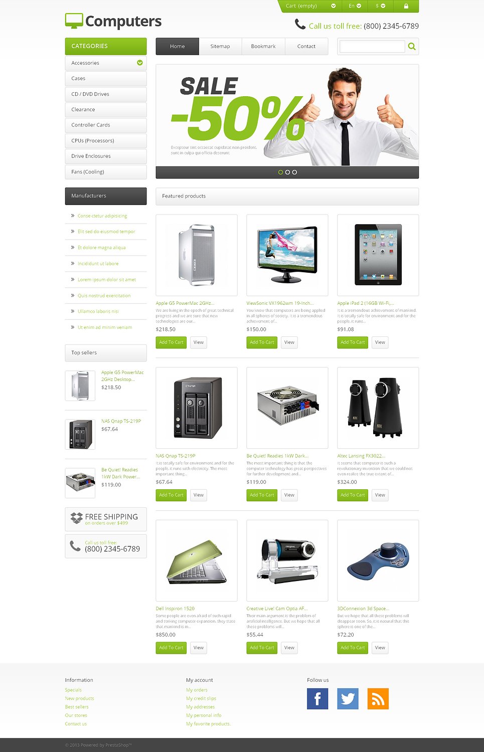 Responsive Computers Store PrestaShop Theme New Screenshots BIG