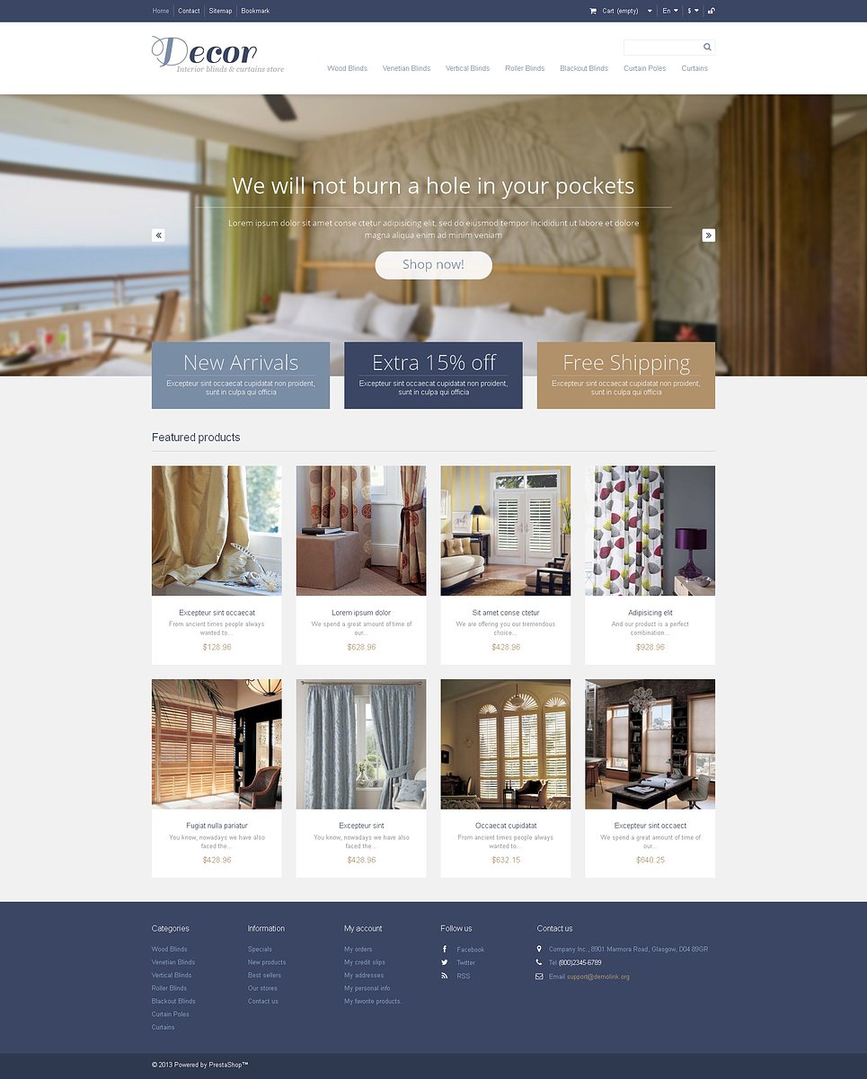 Responsive Decor Store PrestaShop Theme New Screenshots BIG