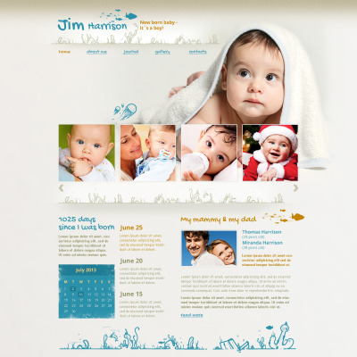 Responsywny szablon strony www #46029 na temat: noworodek