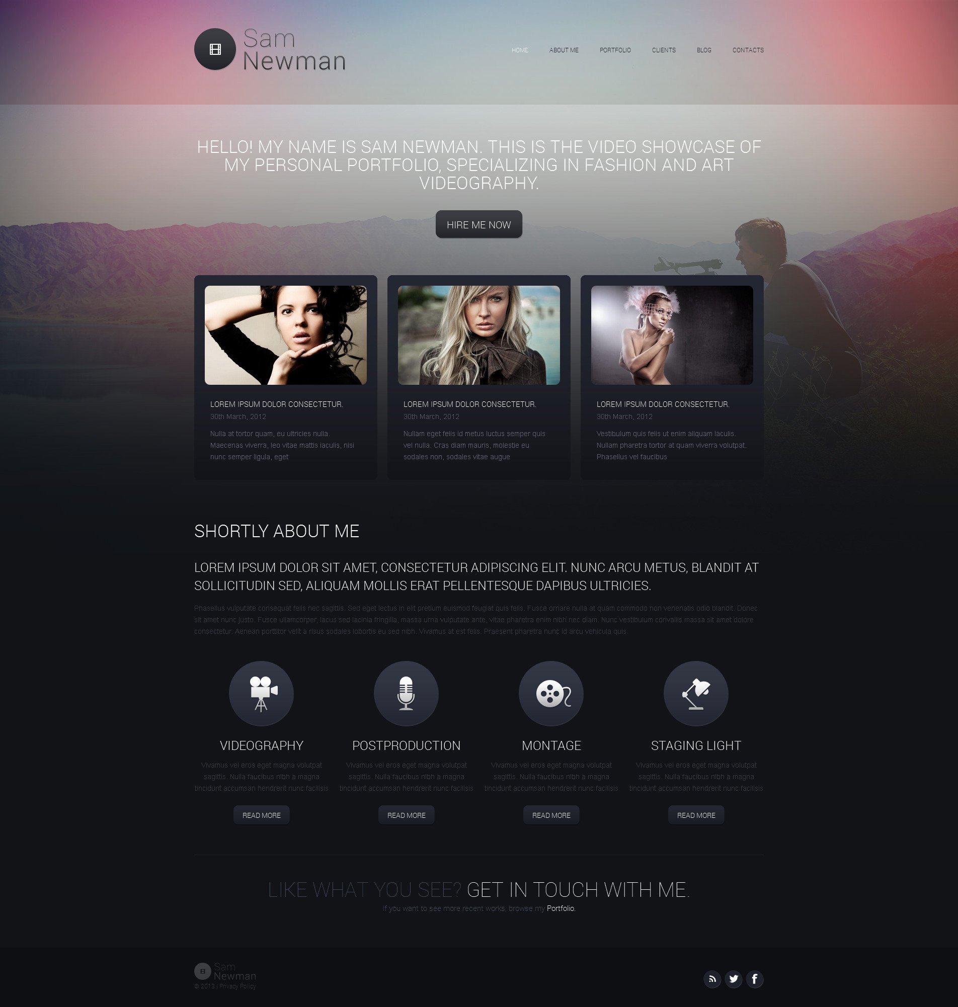 Video Editing Portfolio Template