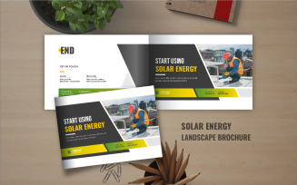 Solar energy landscape brochure or landscape company profile brochure design