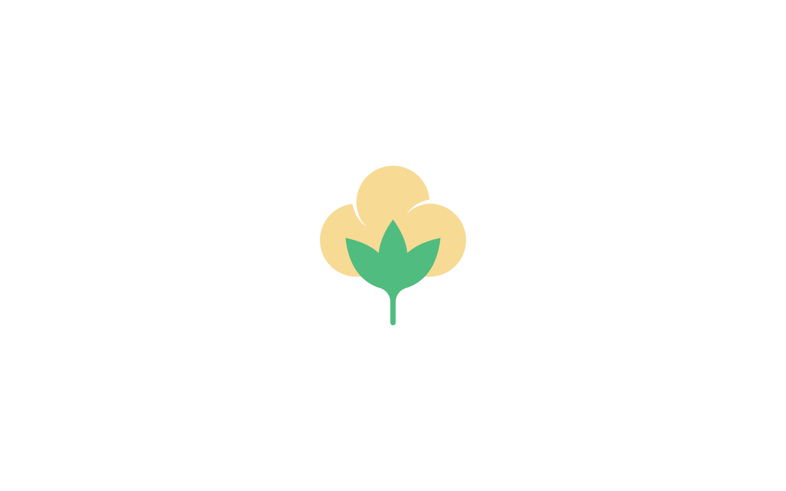 Baumwoll-Logo-Symbol-Illustrationsvektordesign