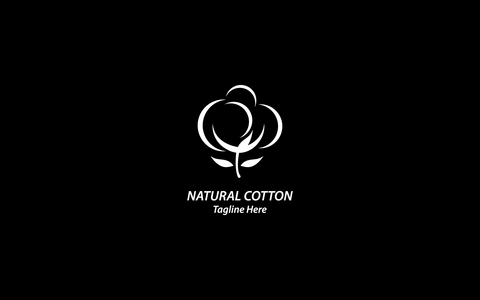 Cotton logo design illustration template
